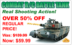 Combat R/C Battle Tank - Real Shooting Action!